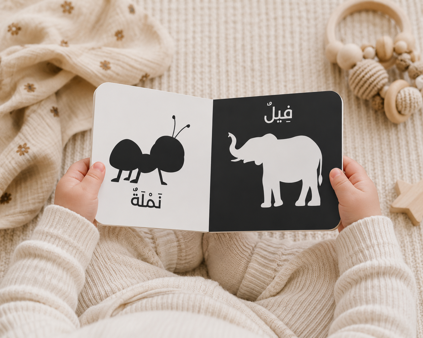 Allah Created… | Arabic High-Contrast Board Book